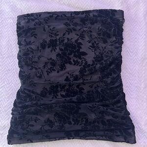 SHEIN Black Velvet Tube Top